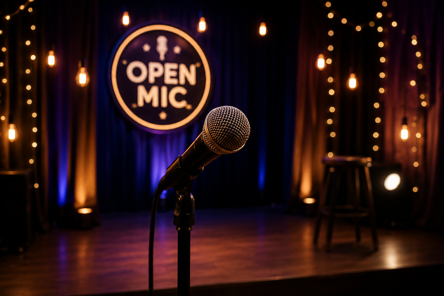 Open mic live performance